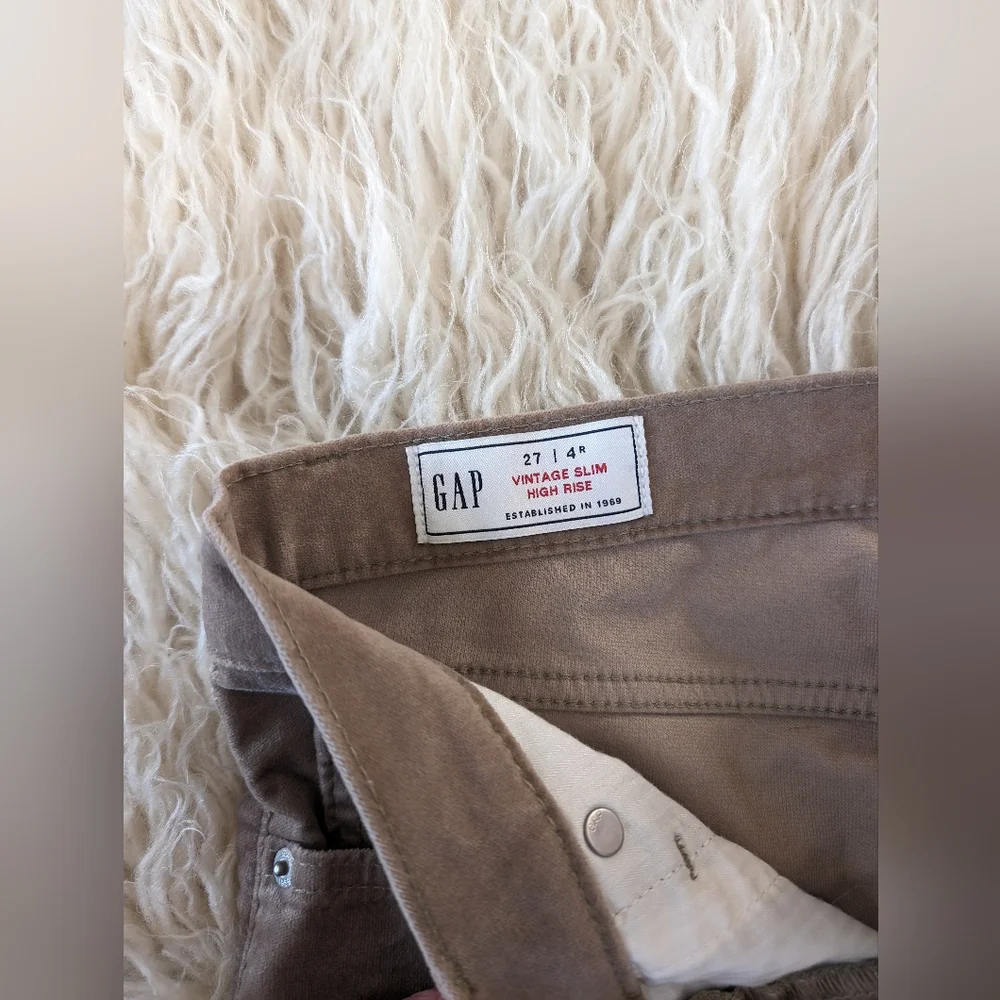 Gap High Rise Vintage Velvet Pants - Picture 4 of 5
